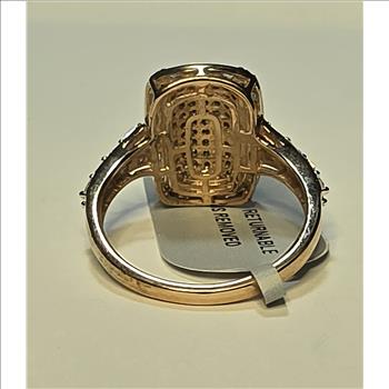 No Reserve  1.03 ct Natural Diamond .925 Sterling Silver Ring Size 8