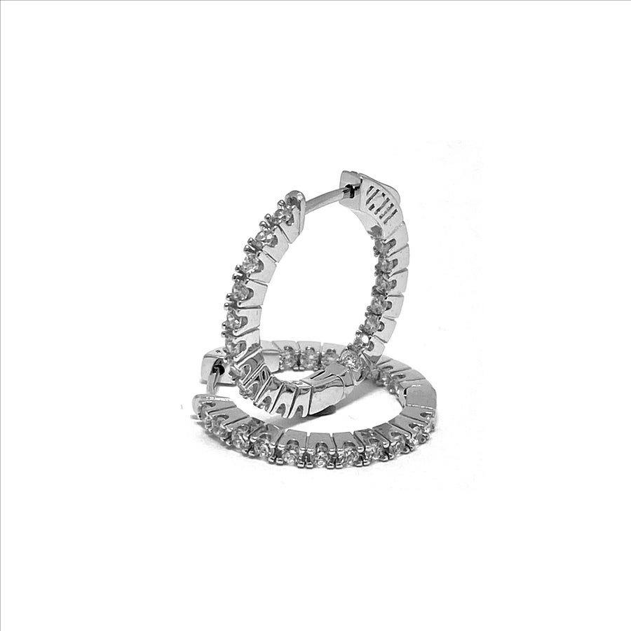 1.44ctw White Sapphire Earrings