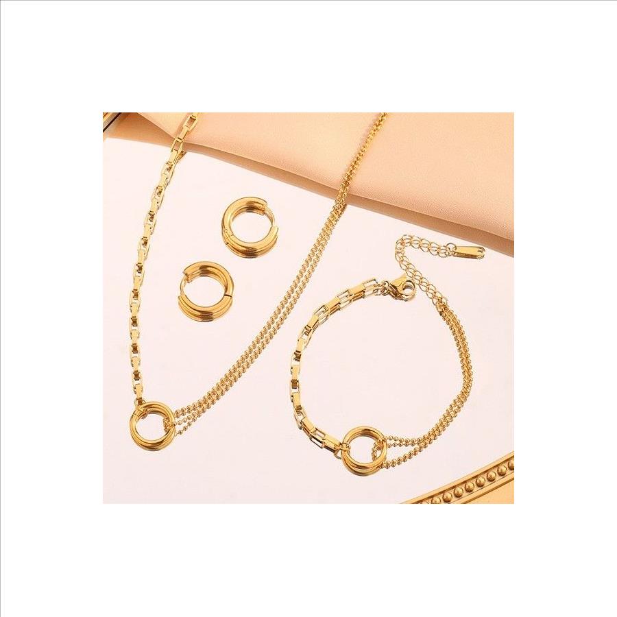 3pc Set Necklace, Eeaings & Bracelet