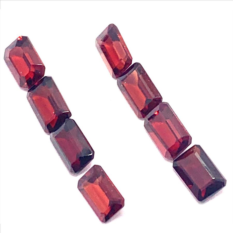 5.25ctw Lot of African Natural Emerald Cut Garnet Loose Stones