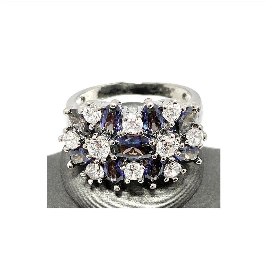 6.00ctw Mystic Topaz & White Sapphire Ring