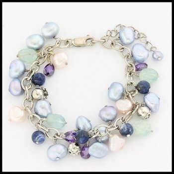 7-8mm Genuine AAA White Pearl 925 Sterling Silver Pendant