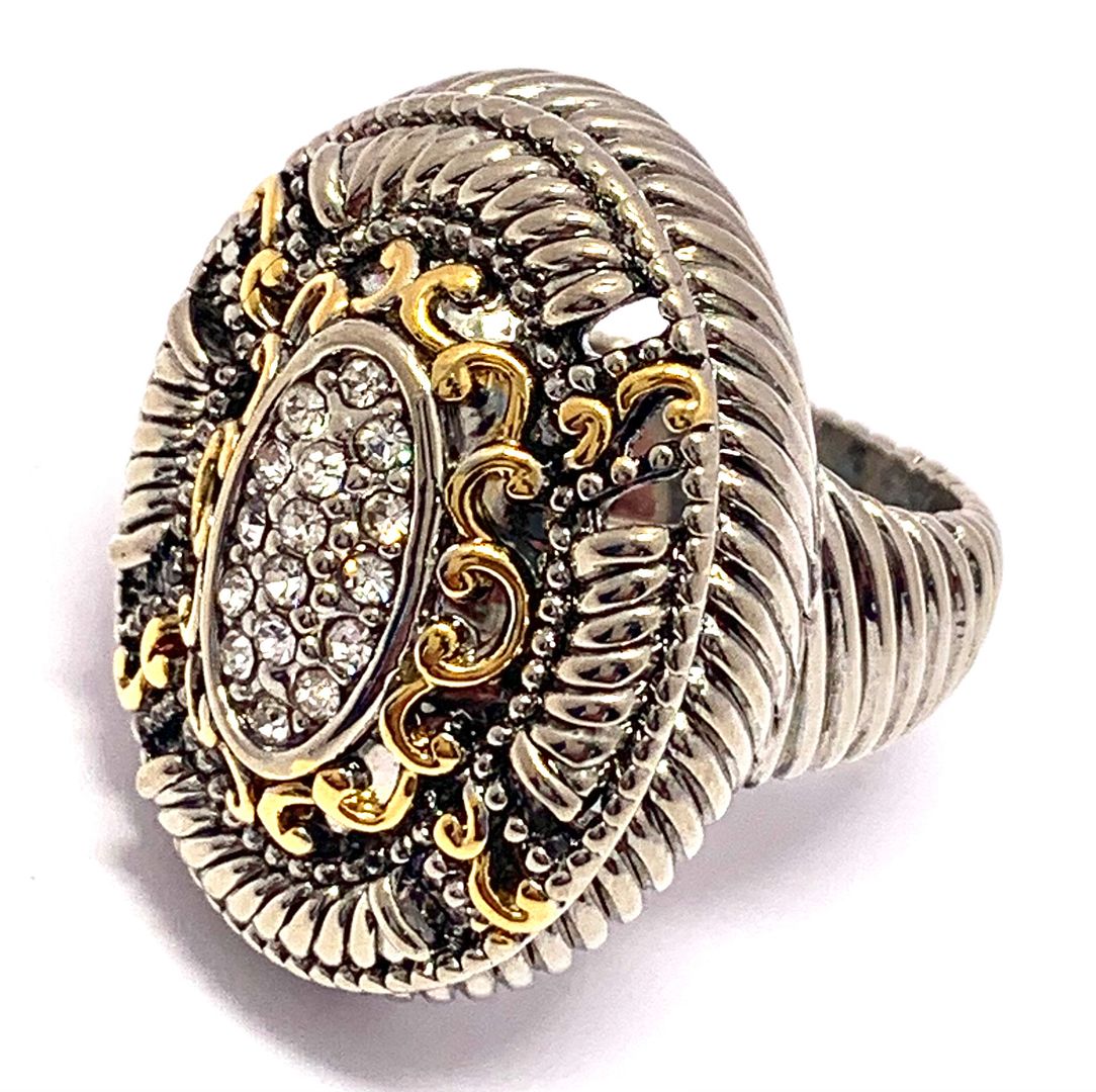 0.50ctw Diamonique Diamond Ring 18k Gold Overlay SZ8