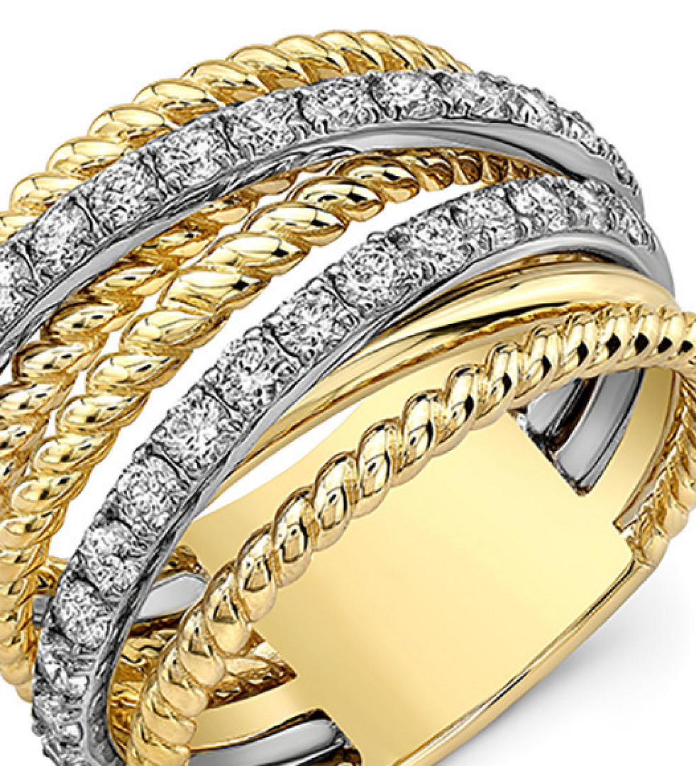 0.75ctw Diamonique Diamond Anniversary Ring SZ7