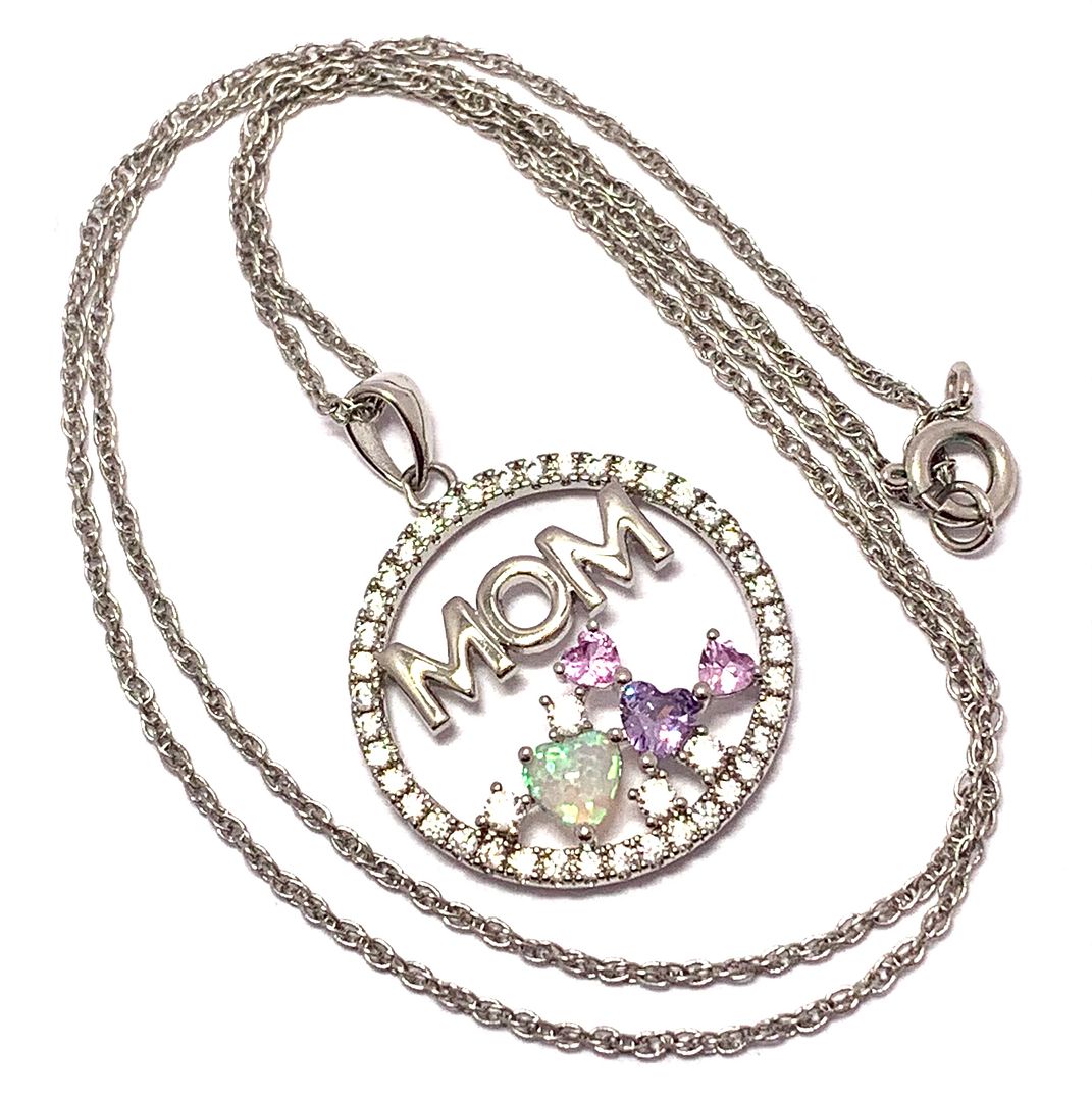 18k Gold Overlay 2.00ctw Multicolor Stones & Diamonique Diamonds   Necklace
