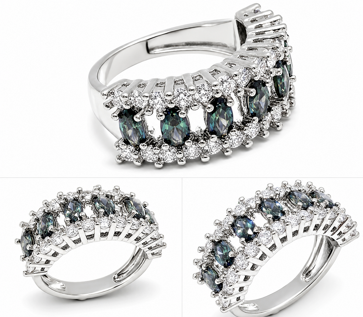 2.00ctw Mystic Topaz & Diamonique Diamond Ring