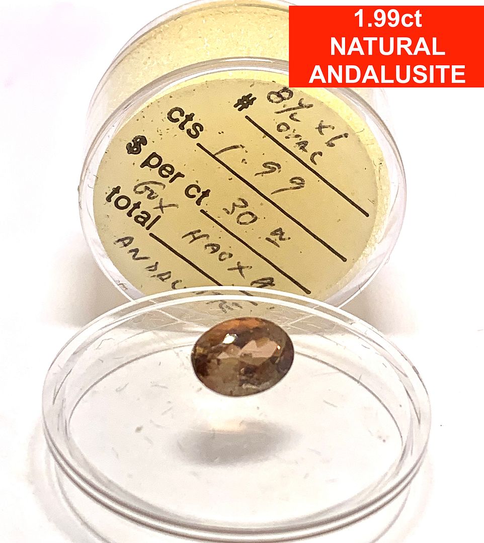 $325 Retail 1.96ctw Natural  Brazilian Andalusite Loose Gemstone 8.5X6mm