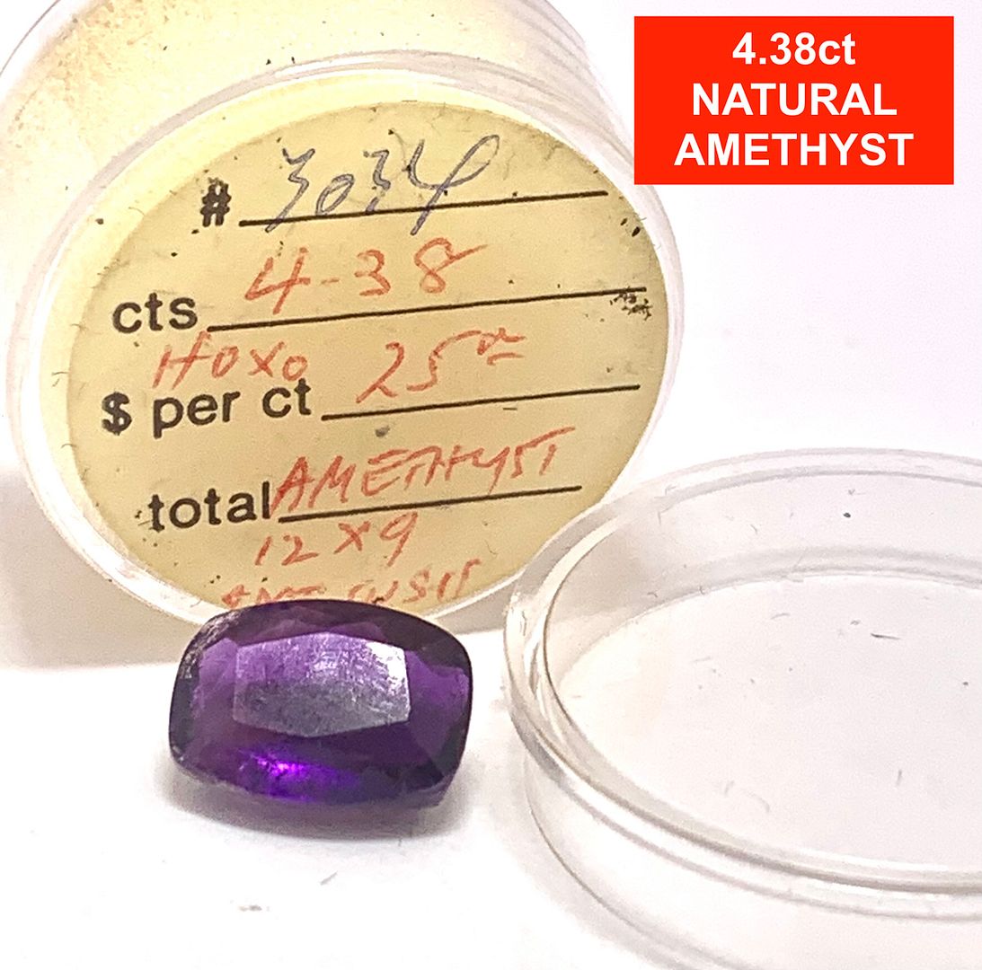 $325 Retail 4.38ctw Natural  Brazilian Amethyst Loose Gemstone 12X9mm
