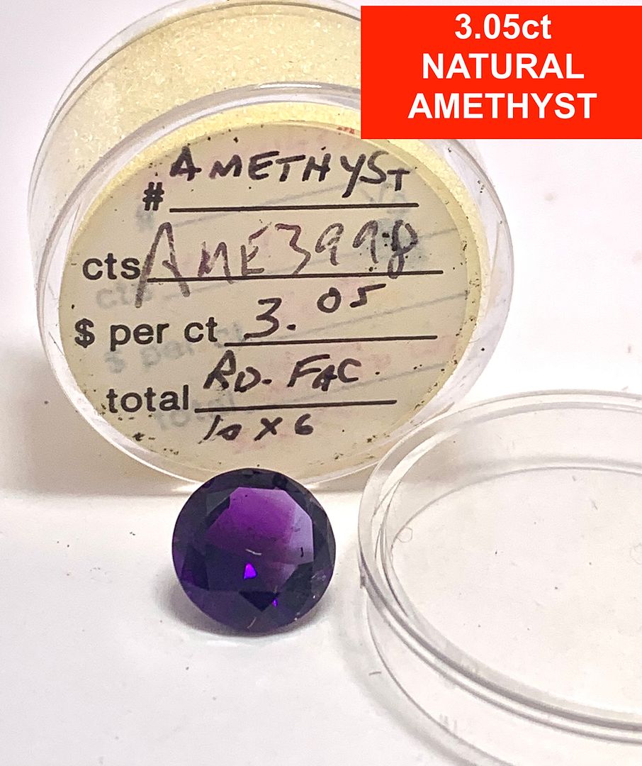 $375 Retail 3.05ctw Natural  Brazilian Amethyst Loose Gemstone 10X10mm