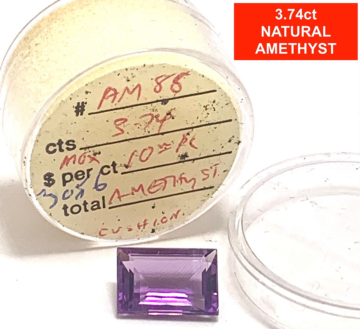 $385 Retail 3.74ctw Natural  Brazilian Amethyst Loose Gemstone 11X7mm