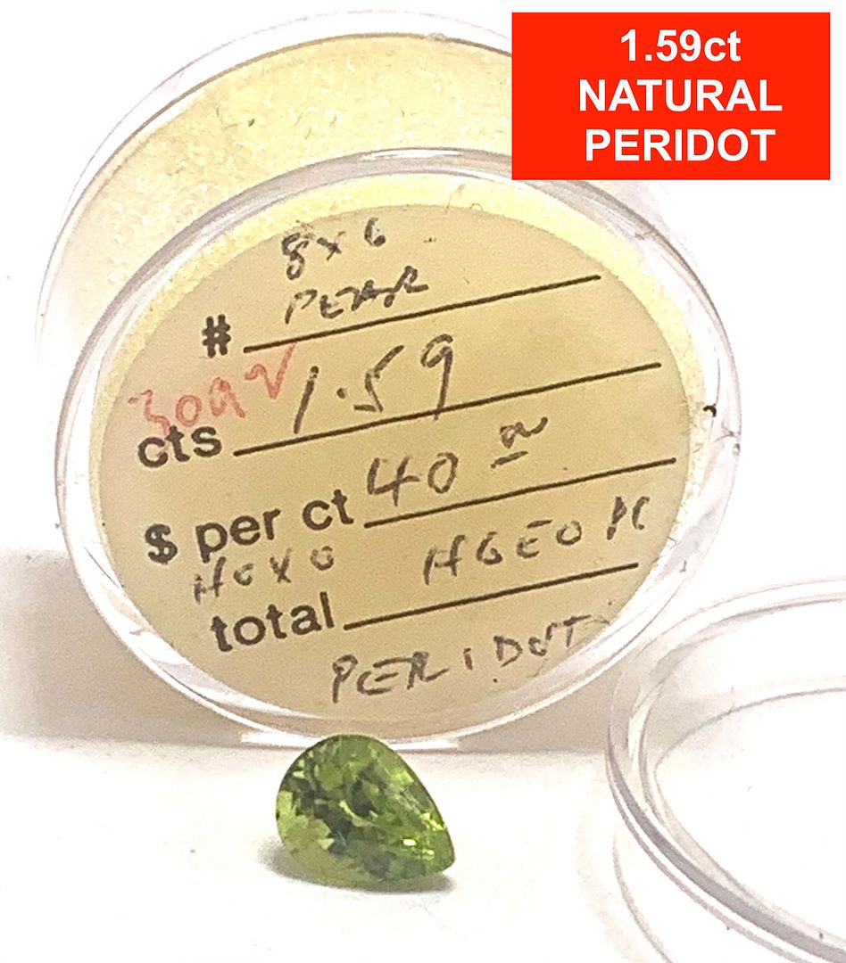 $395 Retail 1.59ctw Natural  Brazilian Peridot Loose Gemstone 8X6mm