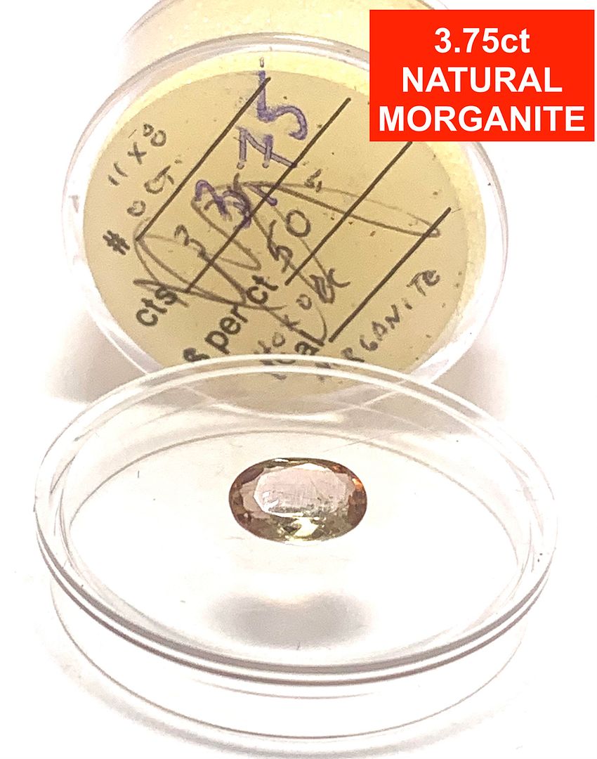 $425 Retail 3.75ctw Natural  Brazilian Morganite Loose Gemstone 11X8mm