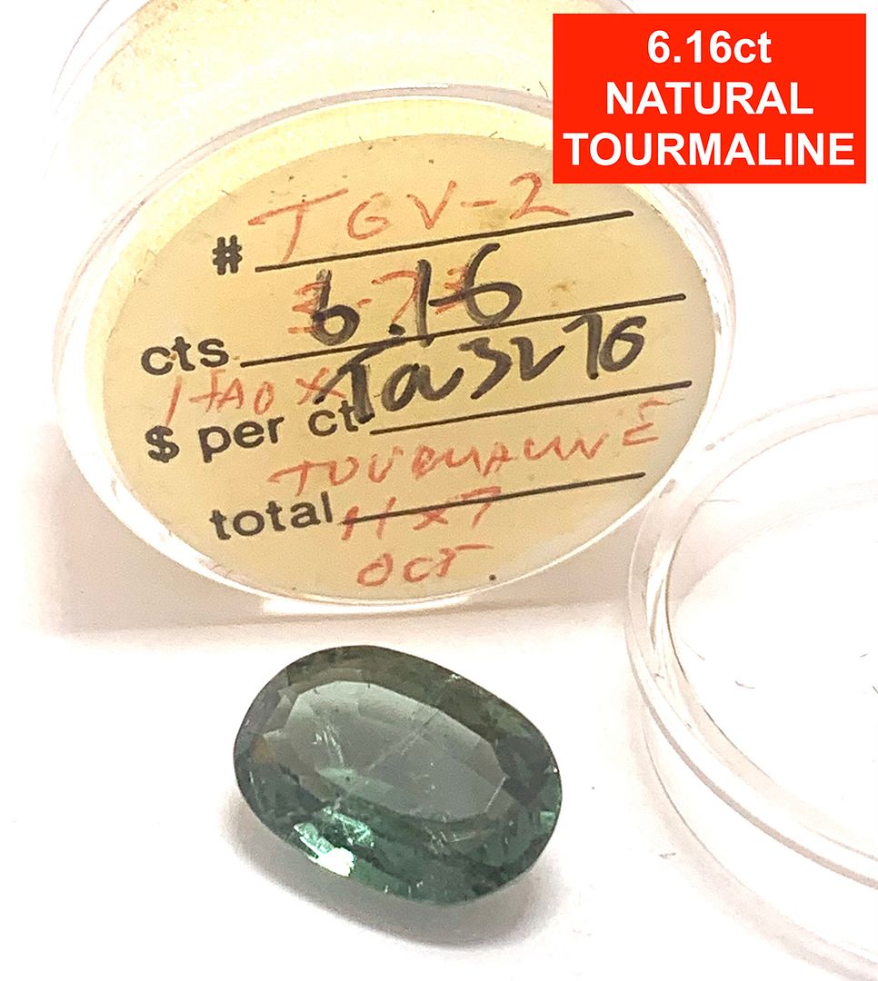 $875 Retail 6.16ctw Natural  Brazilian Tourmaline Loose Gemstone 11X7mm
