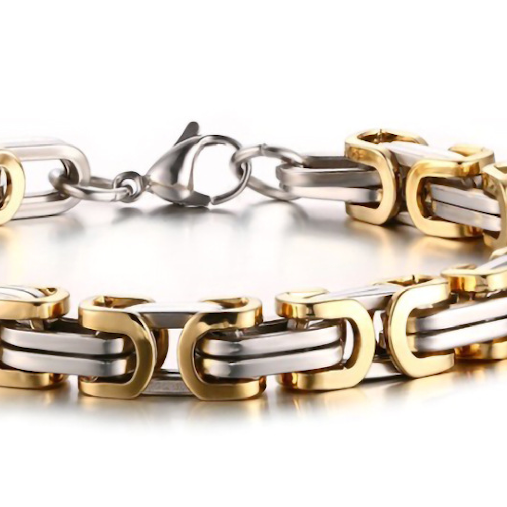 Designer Inspired 47.3 gram Stainless Steel Mens Fancy Bracelet