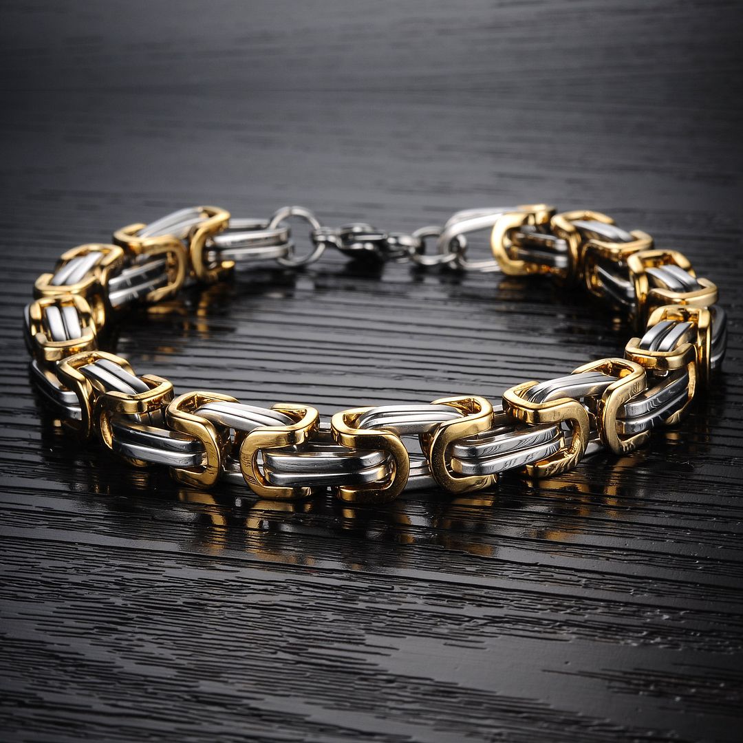 Designer Inspired 47.3 gram Stainless Steel Mens Fancy Bracelet
