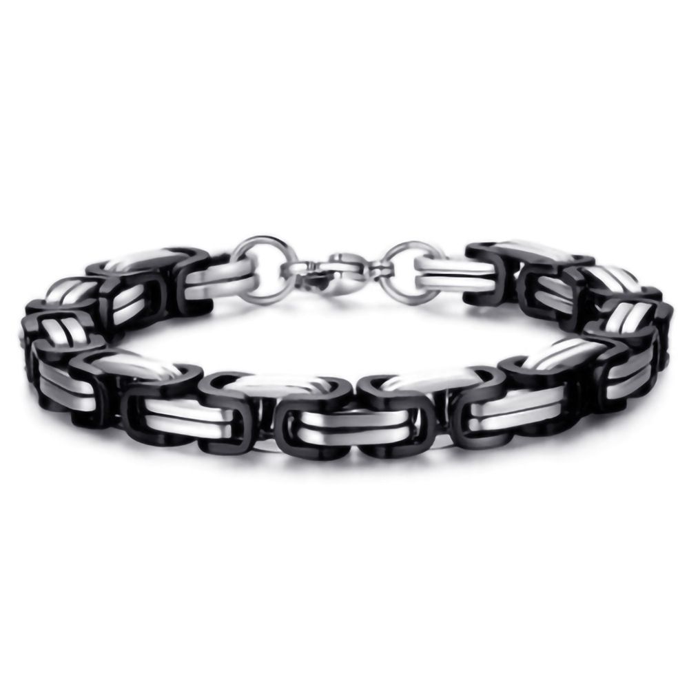 Designer Inspired 50.2 gram Mens Rubber & Stainless Steel Bracelet
