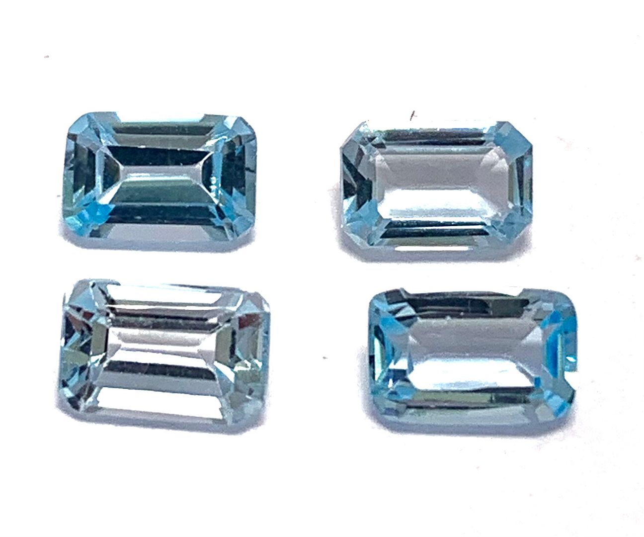 Lot of 4 Genuine 1.2.48ctw Swiss Blue Topaz 6X4 MM Matching Stones