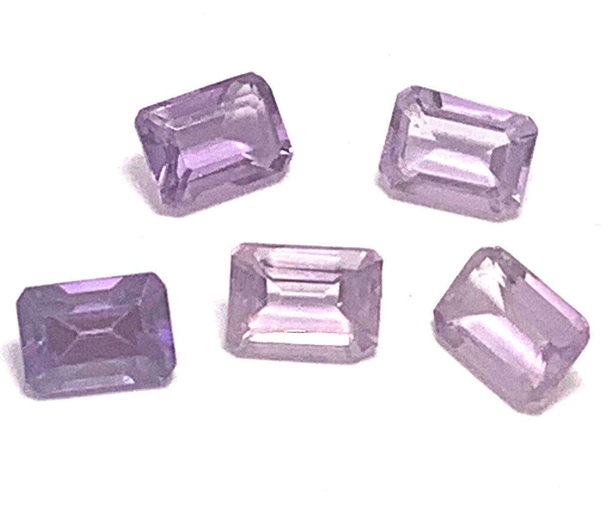 Lot of Genuine 5.90ctw  Brazilian Amethyst Loose Gemstones  4X6 MM
