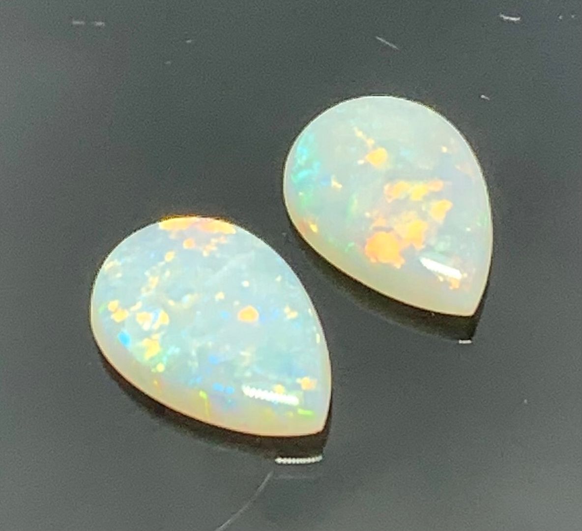 Lot of Natural 1.45ctw  Australian Opal Loose Gemstones  8-6 MM