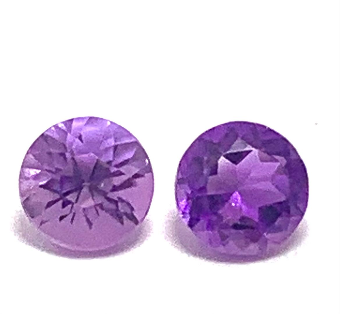 0.95 ctw Lot of Matching Natural Brazilian Untreated Amethyst Gemstones
