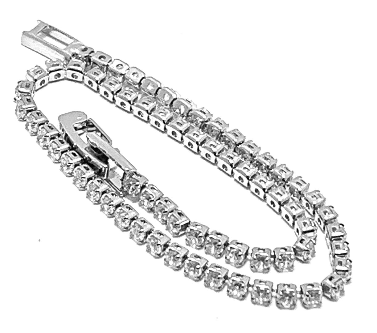 1.00ctw Diamonique Diamond Tennise Bracelet 18K Gold Overlay