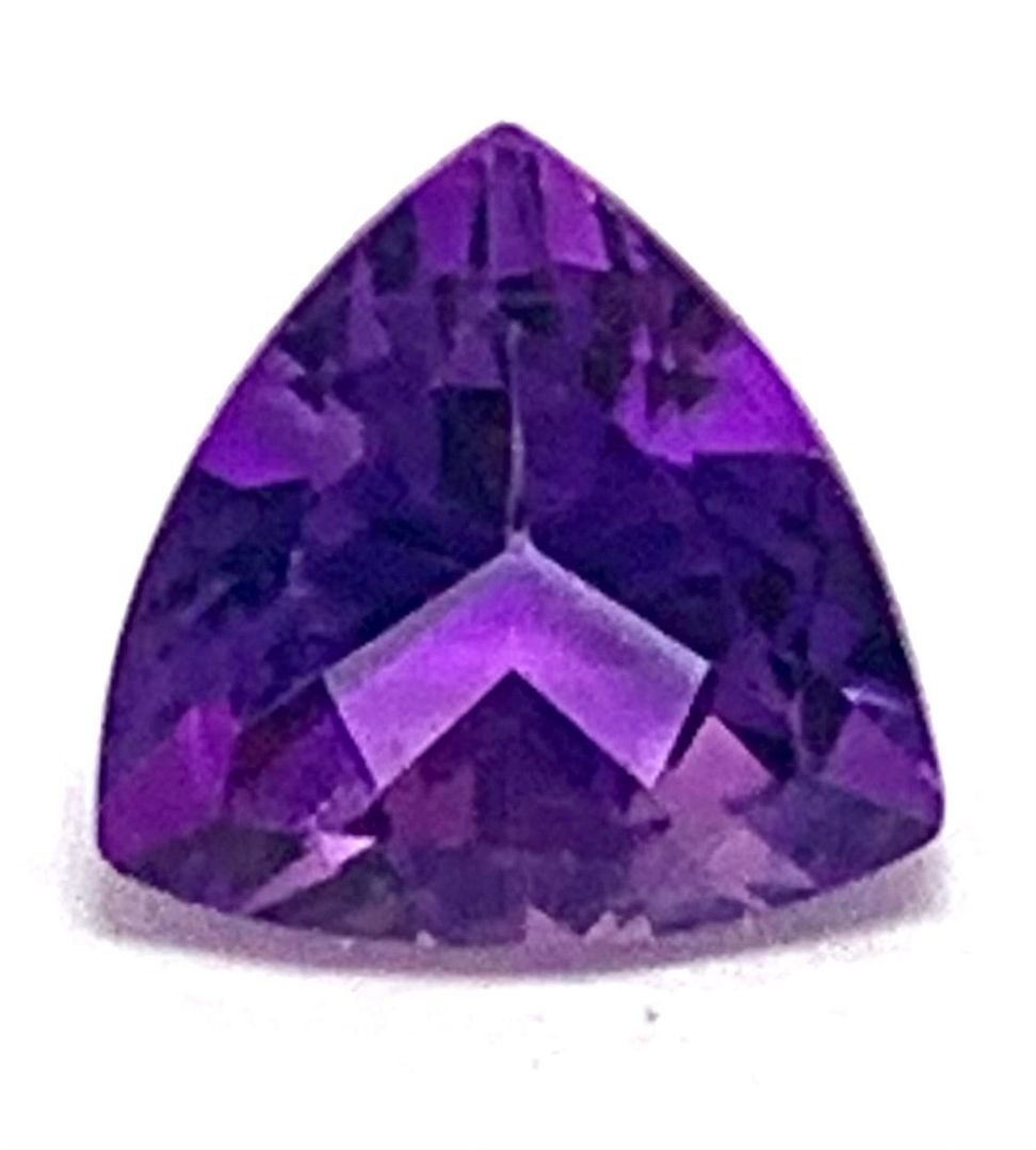 1.05 ct Natural Brazilian Trillion Cut Amethyst Gemstone 6X6 mm