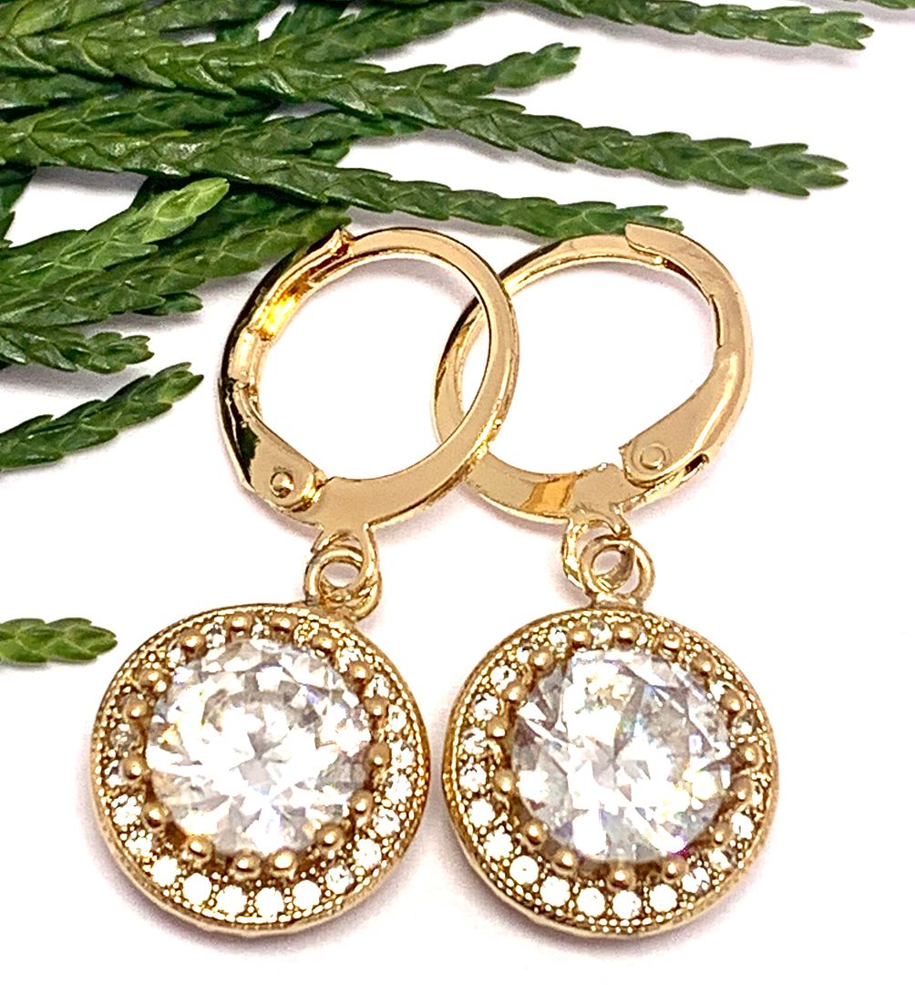 11.00ctw Diamonique Diamond Dangle Earrings