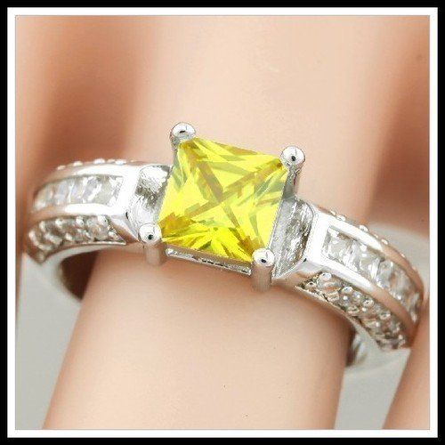 1.25ctw Yellow & White Topaz Ring