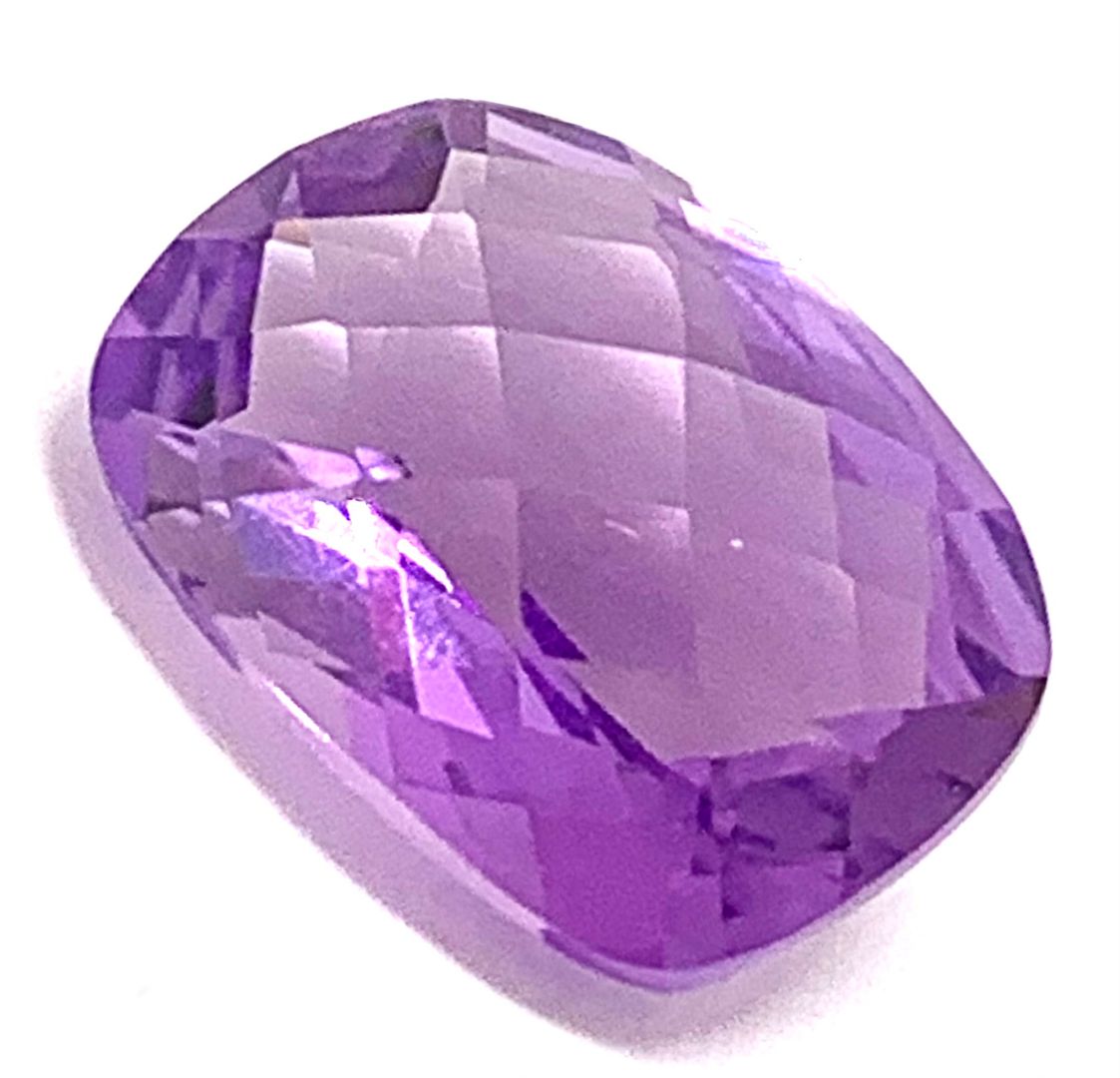 12.78ctw Large Natural  Royal Rich Deep Purple Amethyst Cushion Cut Loose Gemstone 18X13 MM