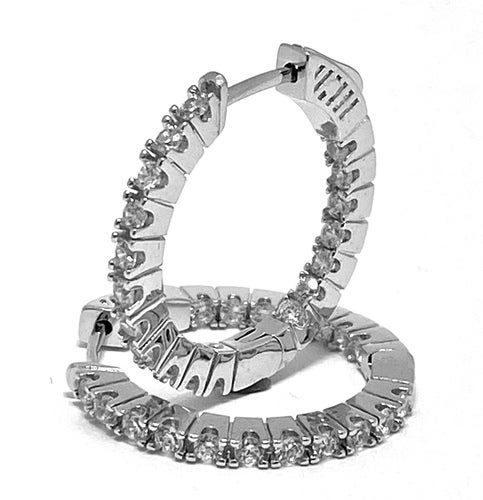 1.44ctw White Sapphire Earrings