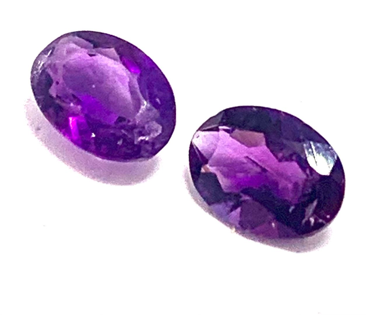 1.47 ctw Lot of Matching Natural Brazilian Untreated Amethyst Gemstones