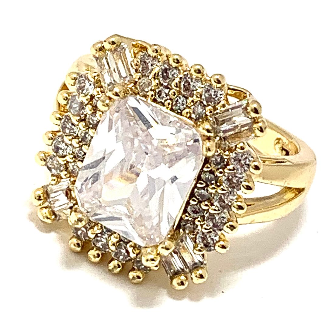16.50ctw Diamonique Diamond Engagement Ring
