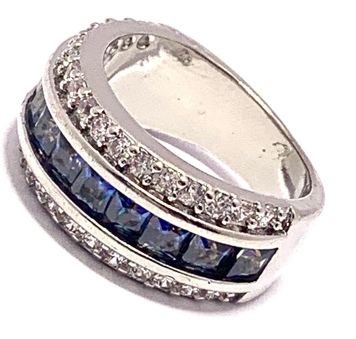 1.75ctw Mistic Topaz & Diamonique Diamond Anniversary Ring Size 7