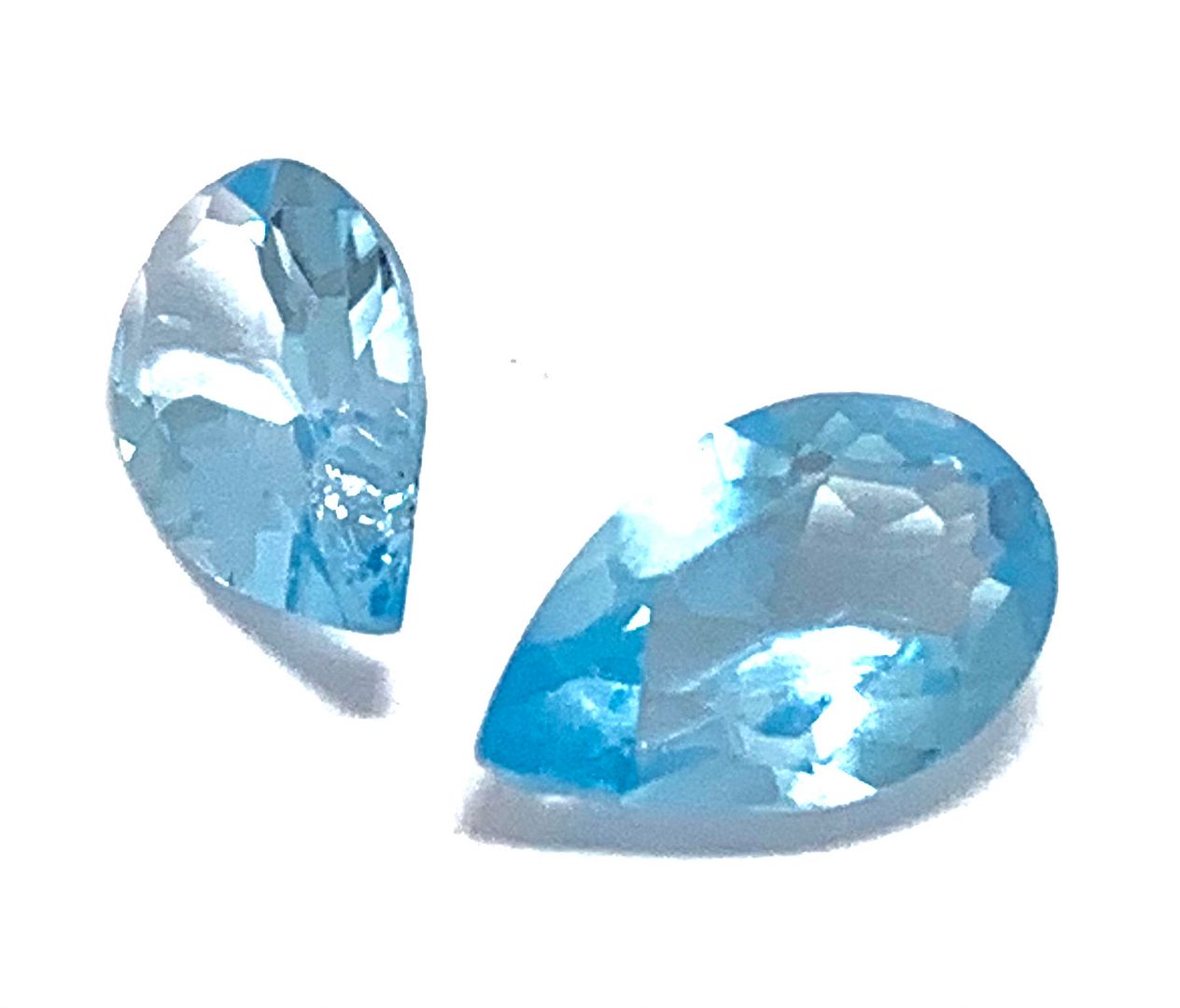 1.78ctw Lot of Natural Matching  Brazilian Blue Topaz Loose Gemstones 8X6 MM