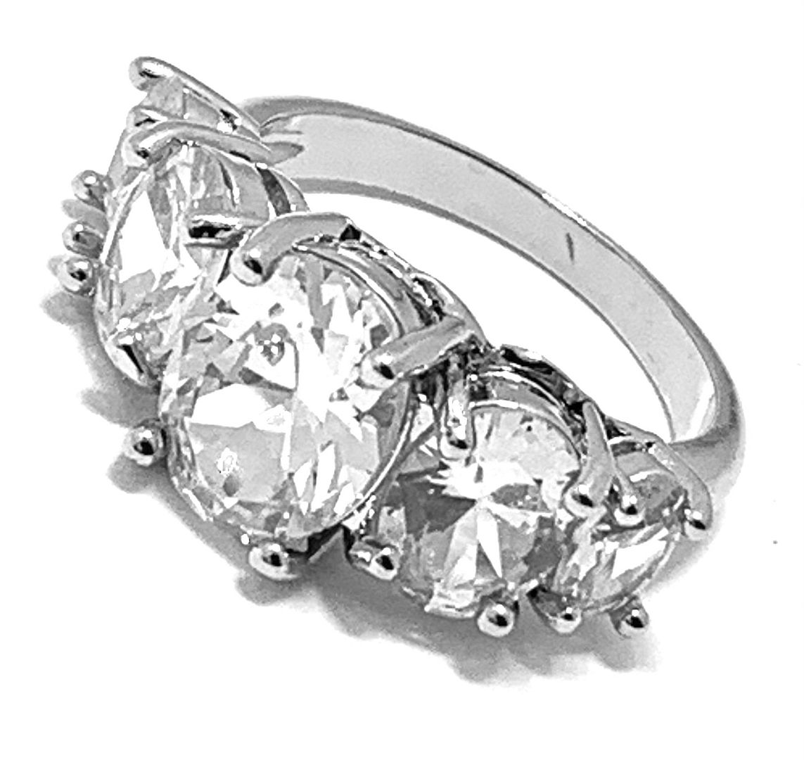 18.00ctw Diamonique Diamond 5 Stone Anniversary Ring
