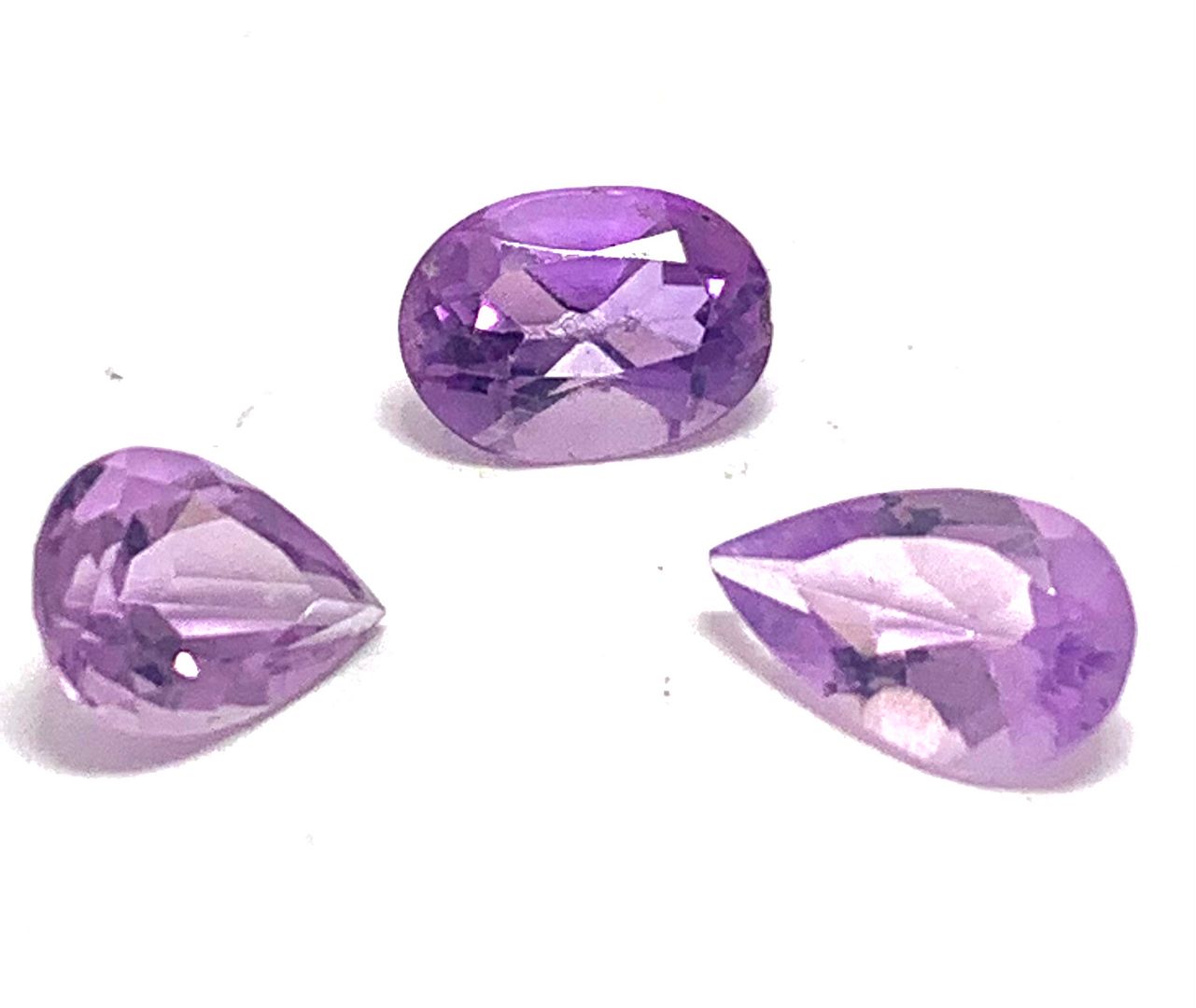 1.84 ctw Lot of Natural Brazilian Untreated Amethyst Gemstones