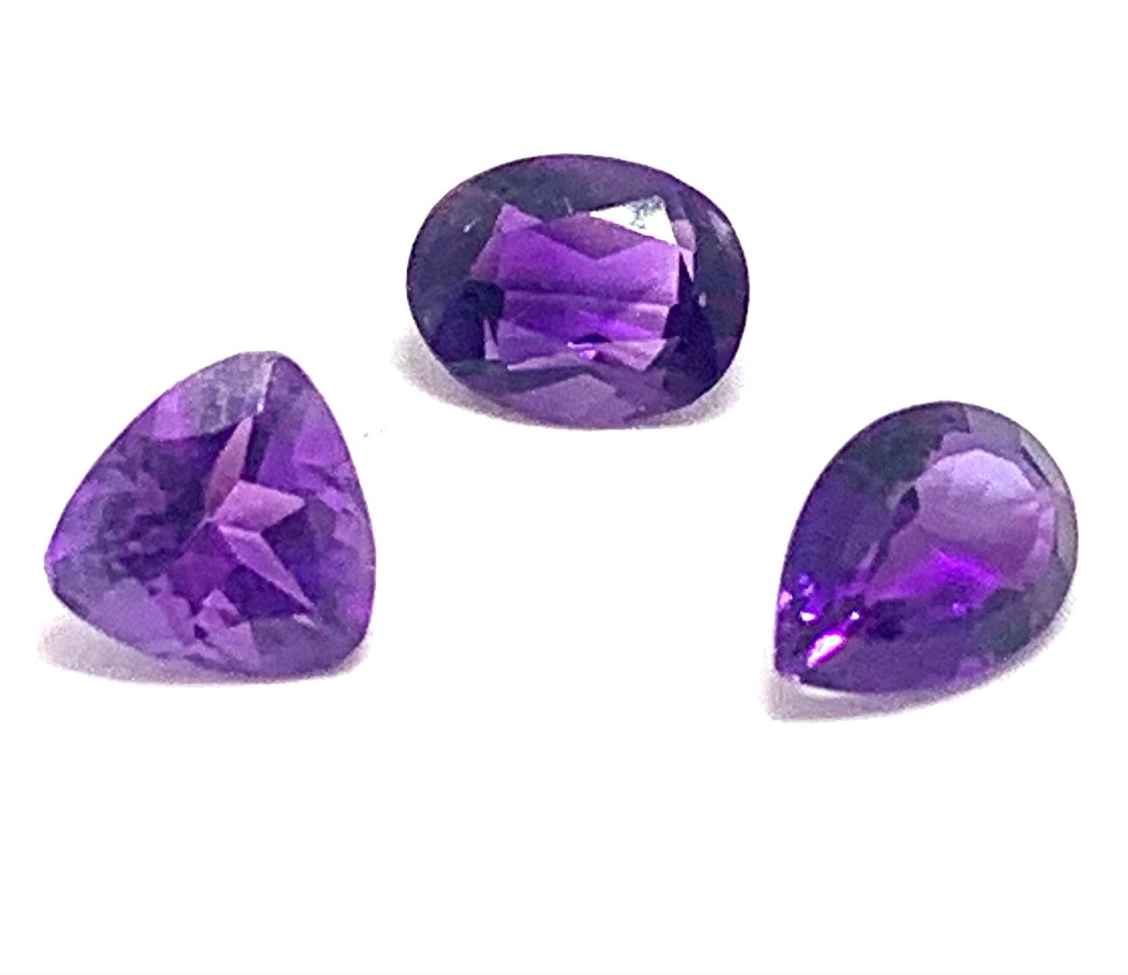 1.84 ctw Lot of Natural Brazilian Untreated Amethyst Gemstones