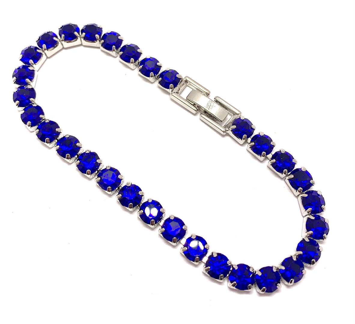 18K Gold Overlay 10.00ctw Iolite Tennis Bracelet