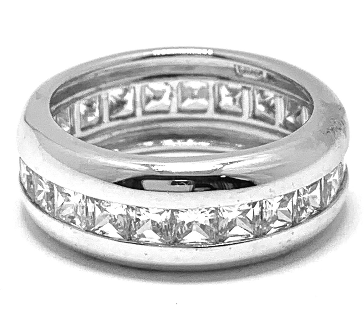 2.00ctw Moissanite Eternity Ring in 18k WG & .925 Sterling Silver
