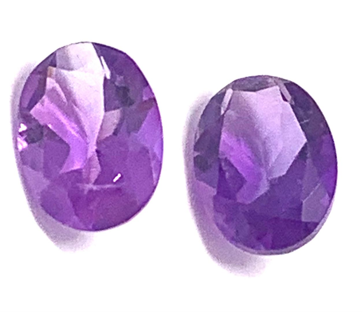 2.05ctw Lot Of Oval Cut Amethyst Matching Loose Stones 6X8mm
