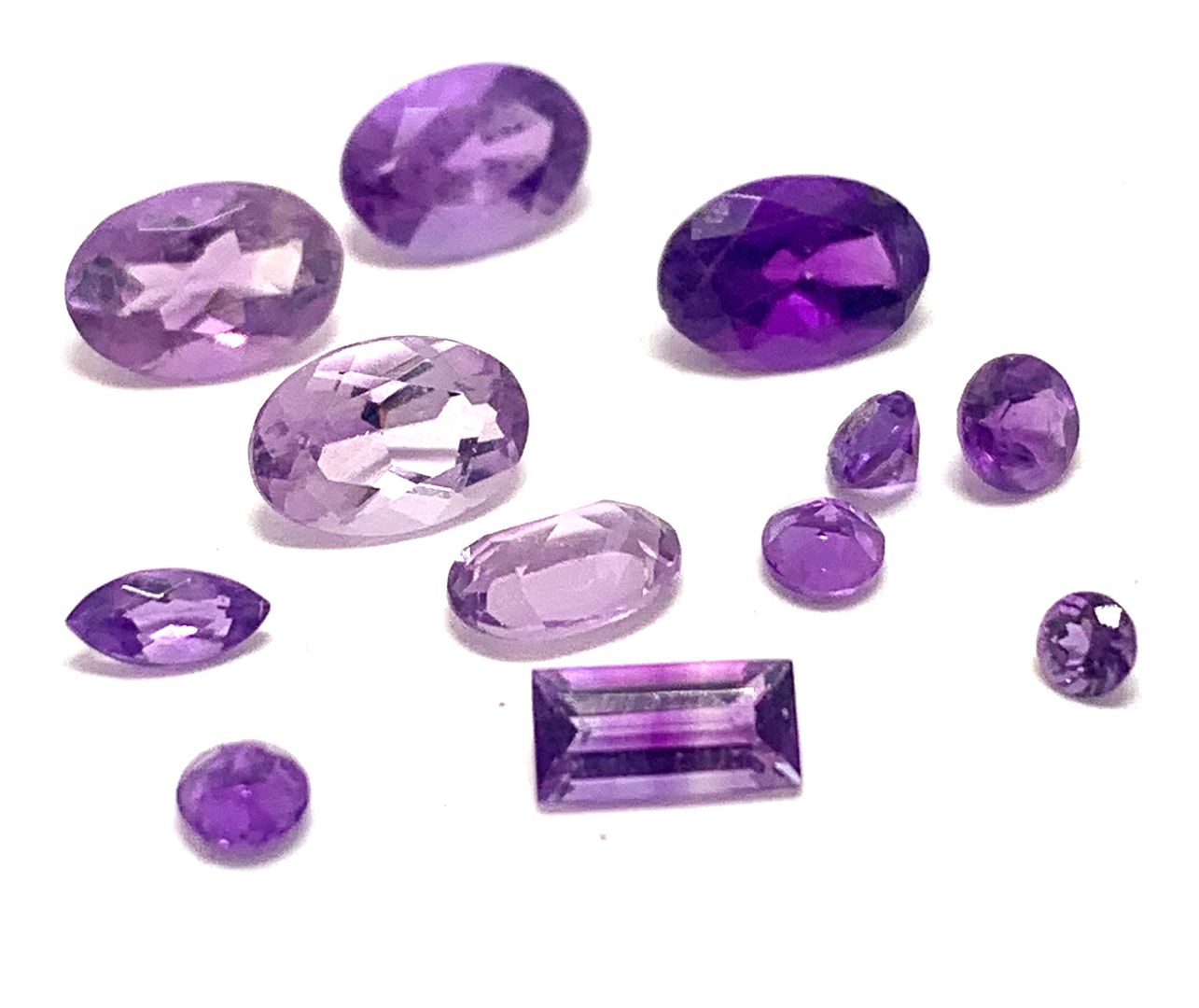 2.10 ctw Lot of Natural Brazilian Untreated Amethyst Gemstones