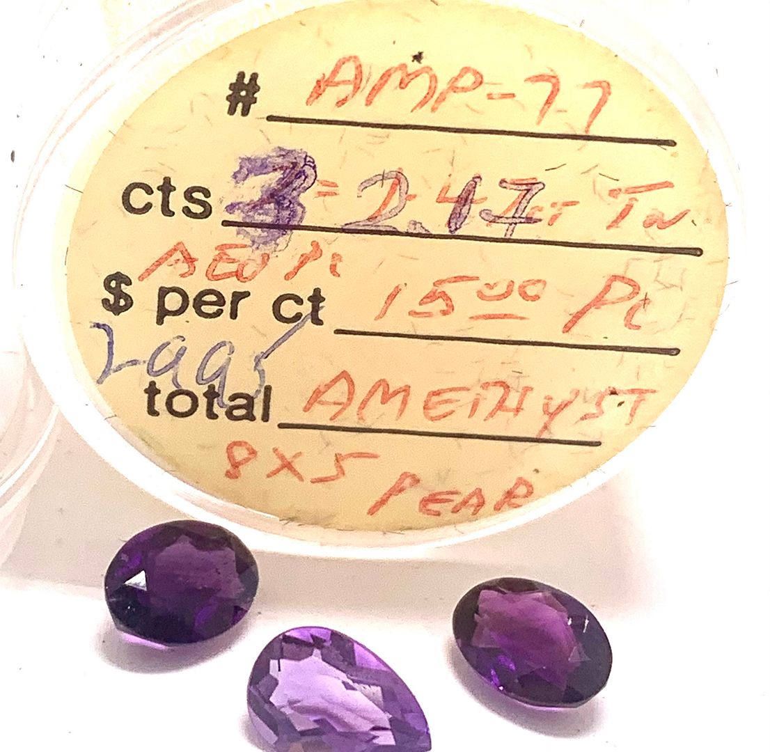 2.17ctw Natural Untreated Brazilian Amethyst Loose Gemstones 8X5 MM