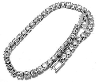 2.20ctw White Sapphire Bracelet