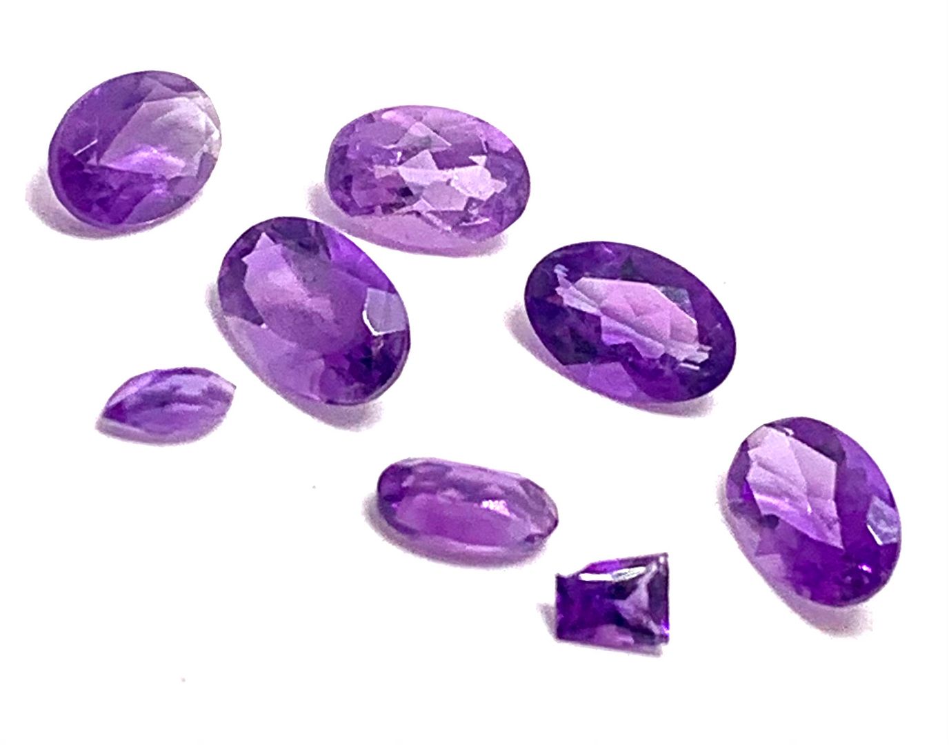 2.27 ctw Lot of Natural Brazilian Untreated Amethyst Gemstones