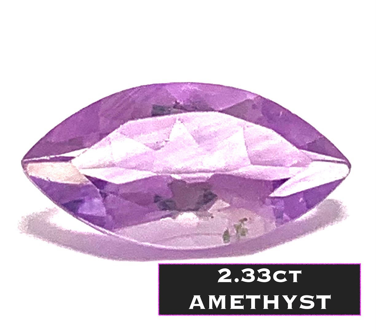 2.33ctw Natural Amethyst MQ Cut Loose Gemstone 14X6 mm