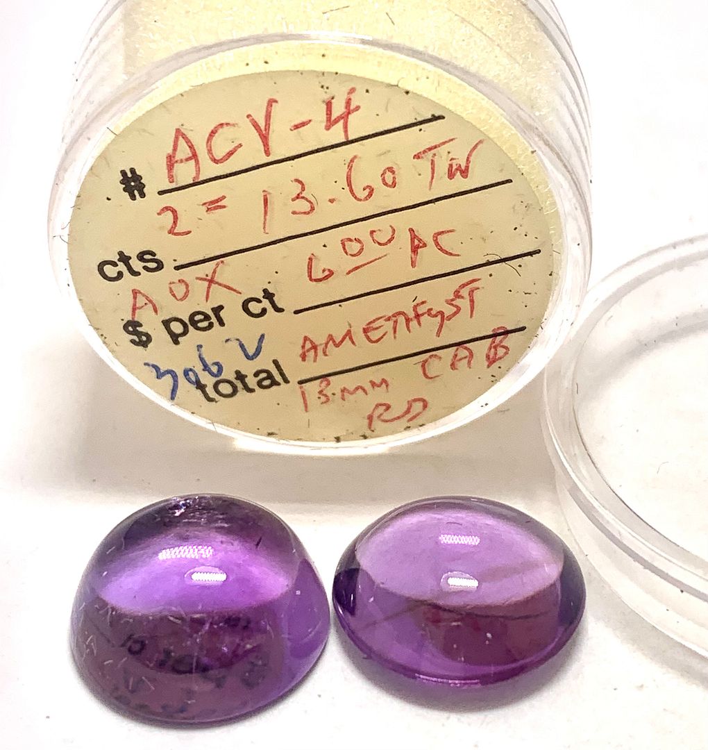 $285 Retail Lot Of 13.60ctw Natural Untreated 2 Brazilian Amethyst Loose Gemstones 13X13  MM