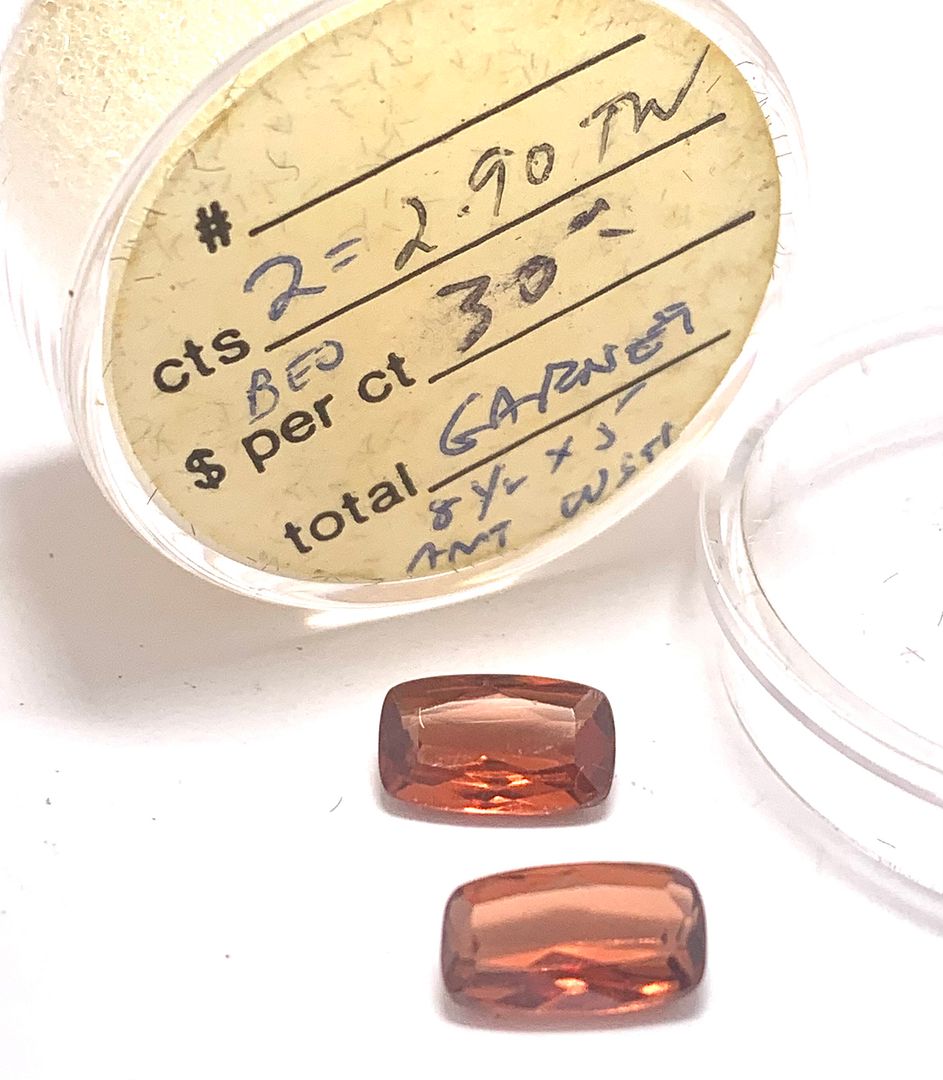 2.90ctw Natural Untreated Indian Almandite Garnet Loose Gemstones 8.5X5 MM