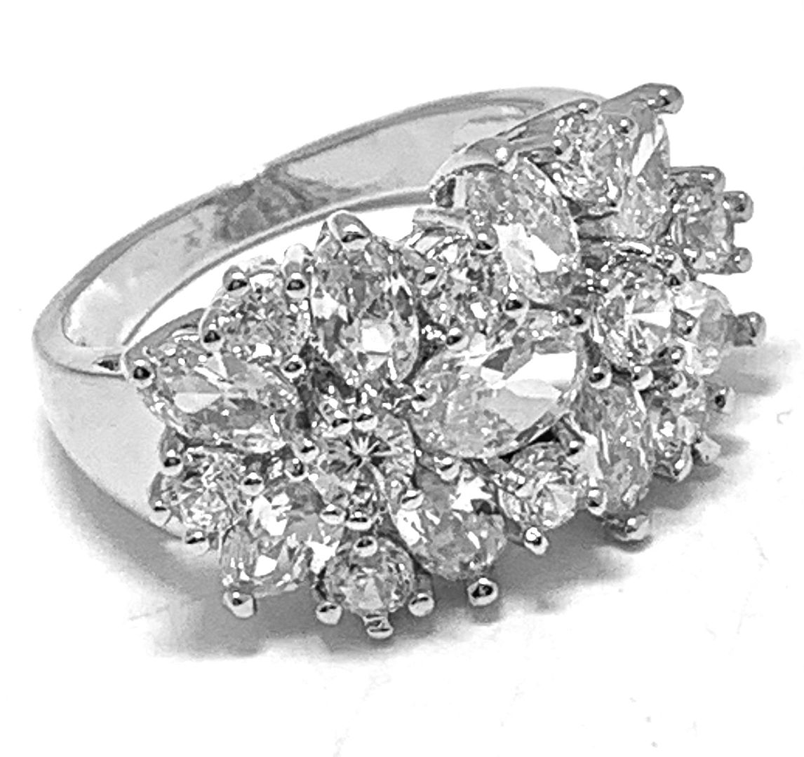 3.00ctw Diamonique Diamond Anniversary Ring Size 6.5