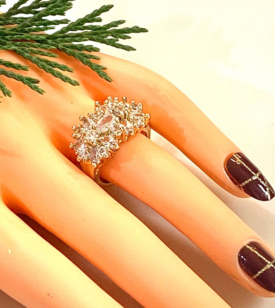 3.00ctw Diamonique Diamond Cluster Ring Size 6.5