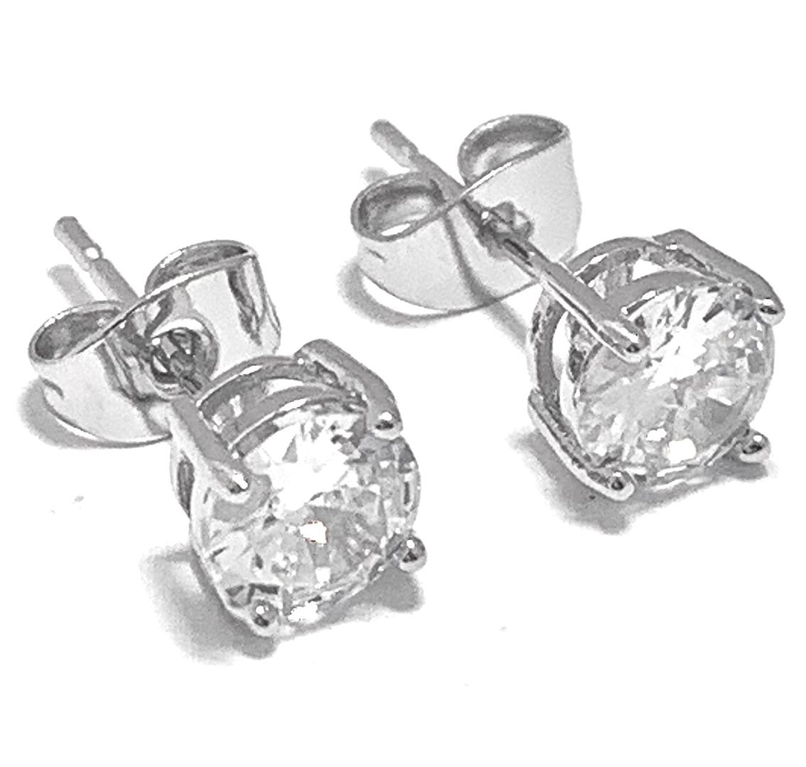 3.00ctw VVS-F  Simulated Diamonds Stud Earrings
